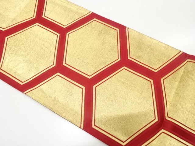 JAPANESE KIMONO / ANTIQUE FUKURO OBI / SILK / WOVEN KIKKO